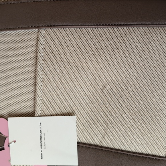 House of Little Bunny Beige and Brown Canvas Tote Bag - Picture 4 of 8